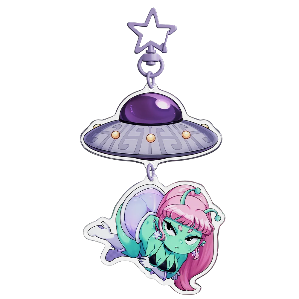 "I Come In Peace" Acrylic Keychain